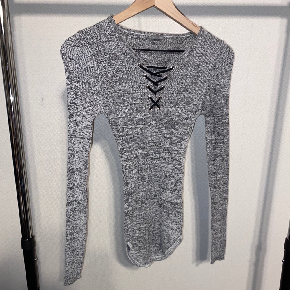 Charlotte Russe Lace-Up Top